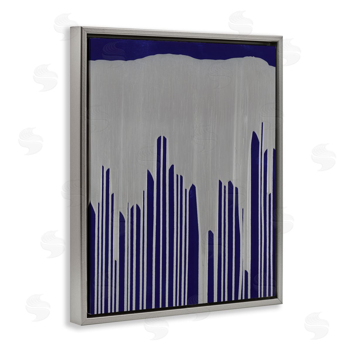 Jeff Iorillo Industrial Cityscape Abstract Urban Environment Silver Blue