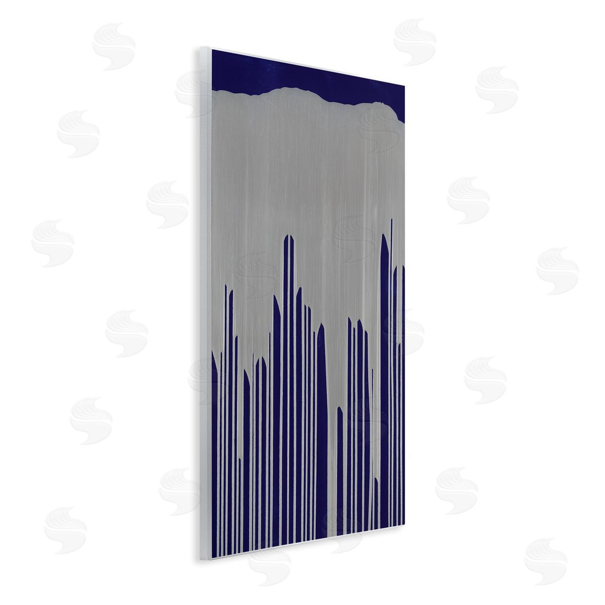 Jeff Iorillo Industrial Cityscape Abstract Urban Environment Silver Blue