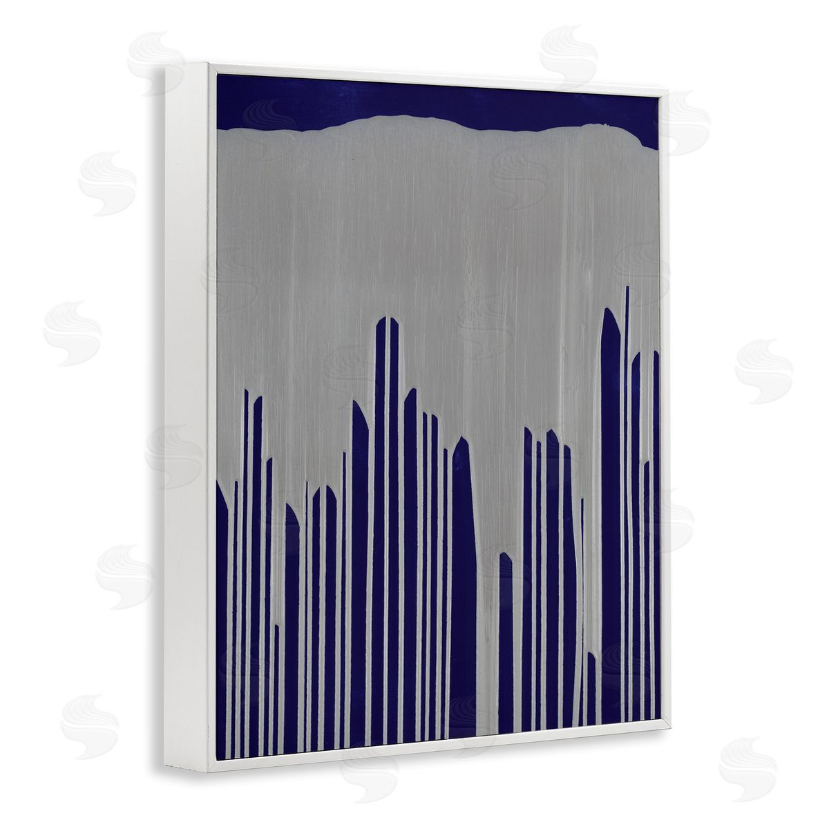 Jeff Iorillo Industrial Cityscape Abstract Urban Environment Silver Blue