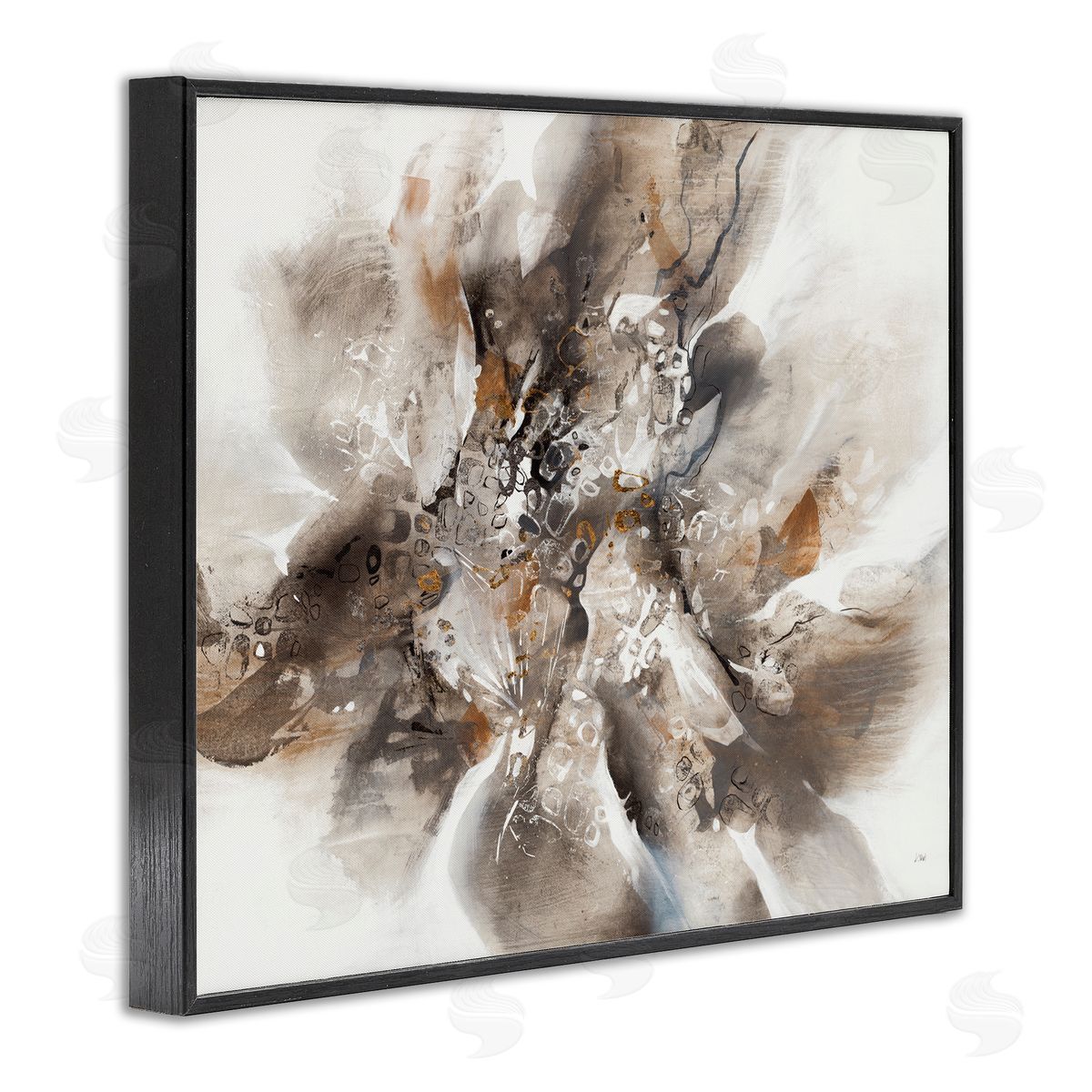 K. Nari Chaotic Abstract Brush Strokes Square Shape Patterns