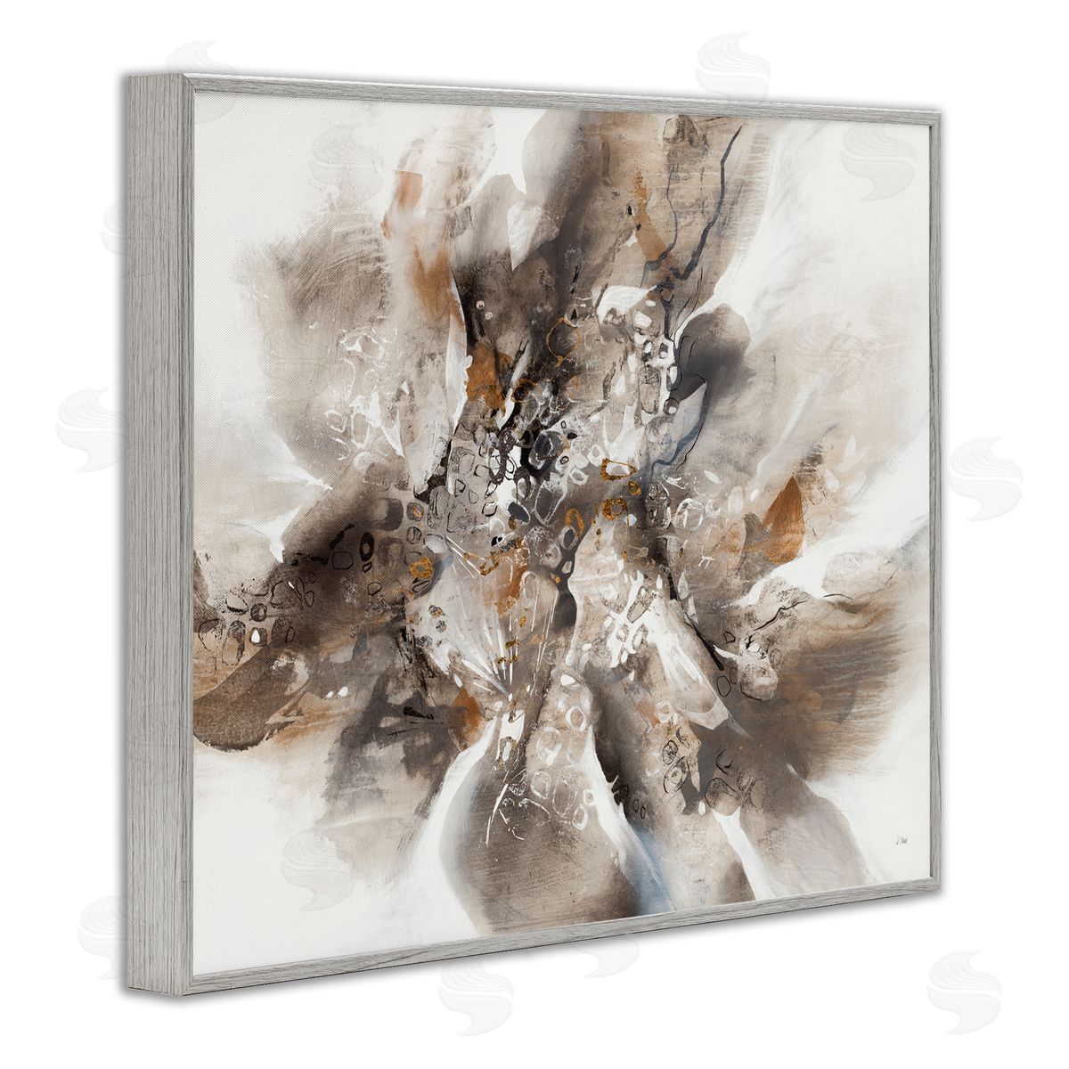 K. Nari Chaotic Abstract Brush Strokes Square Shape Patterns