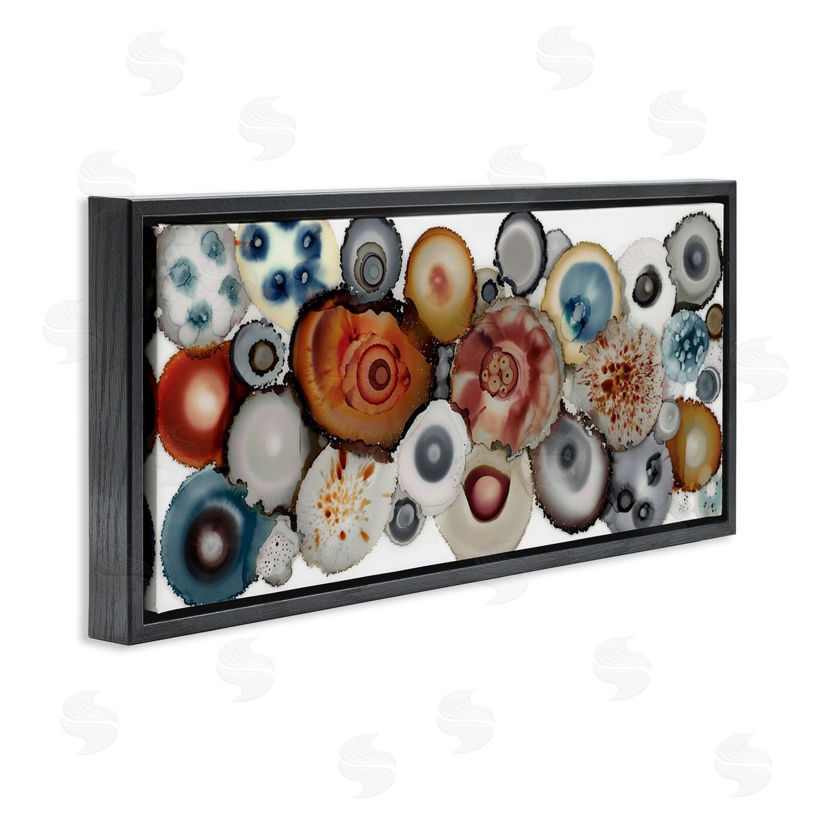 Laura Van Horne Collage of Earth Geodes Natural Blue Brown Grey