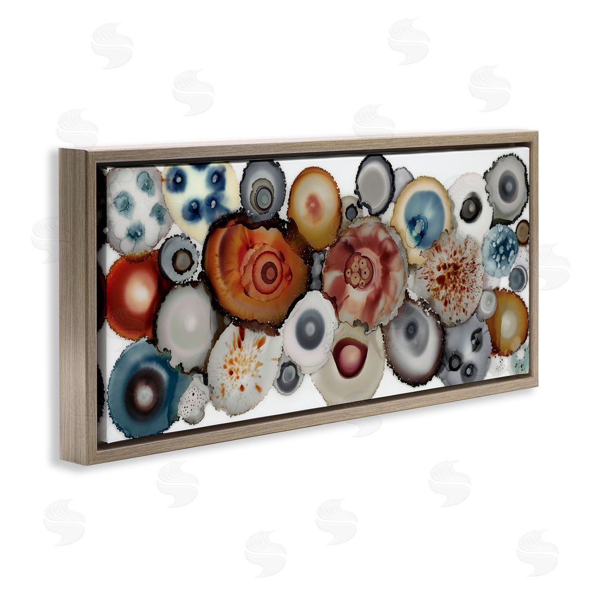 Laura Van Horne Collage of Earth Geodes Natural Blue Brown Grey