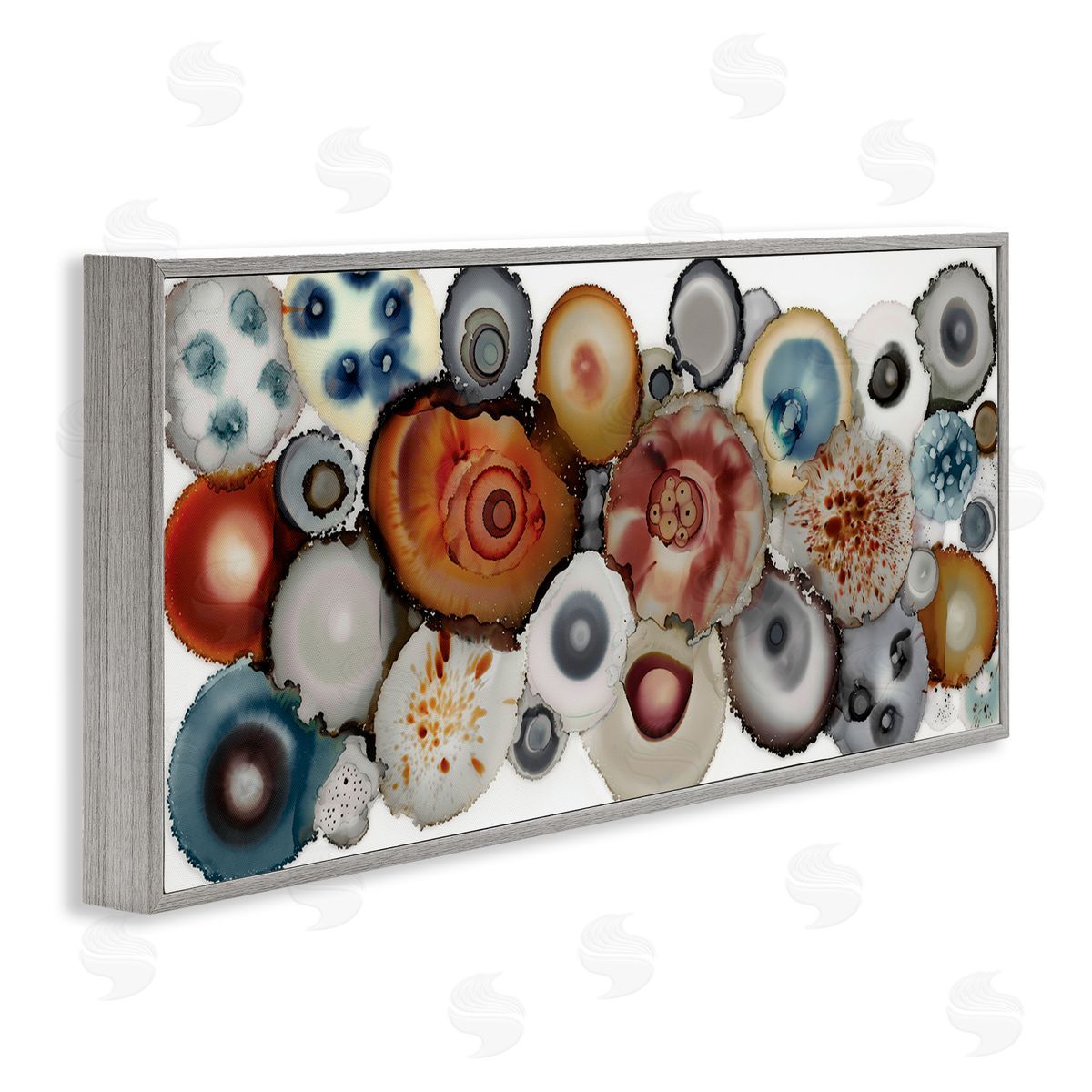 Laura Van Horne Collage of Earth Geodes Natural Blue Brown Grey