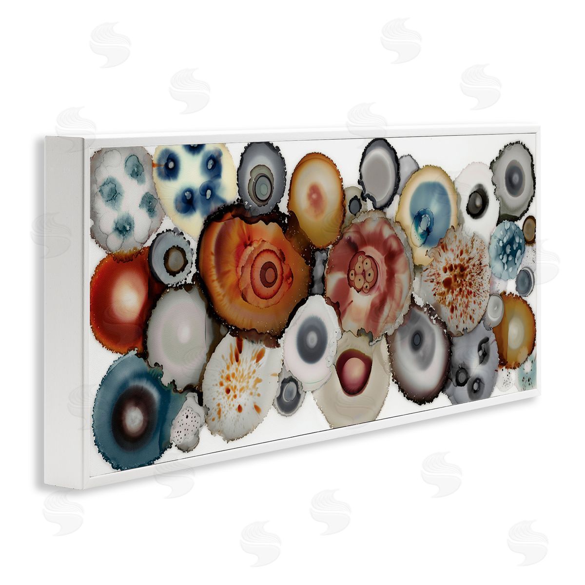 Laura Van Horne Collage of Earth Geodes Natural Blue Brown Grey