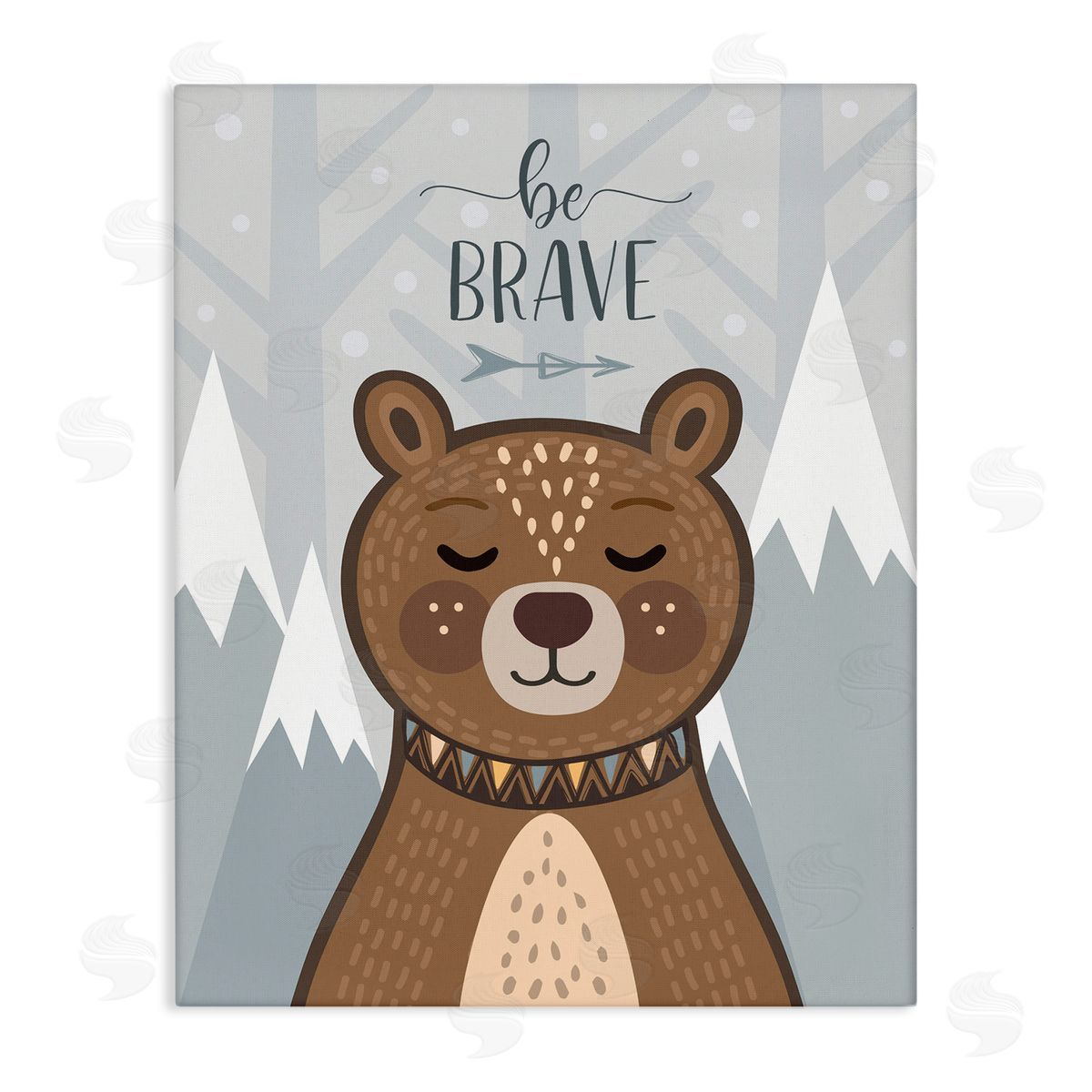 AE Design Be Brave Sentiment Soothing Mountain Bear