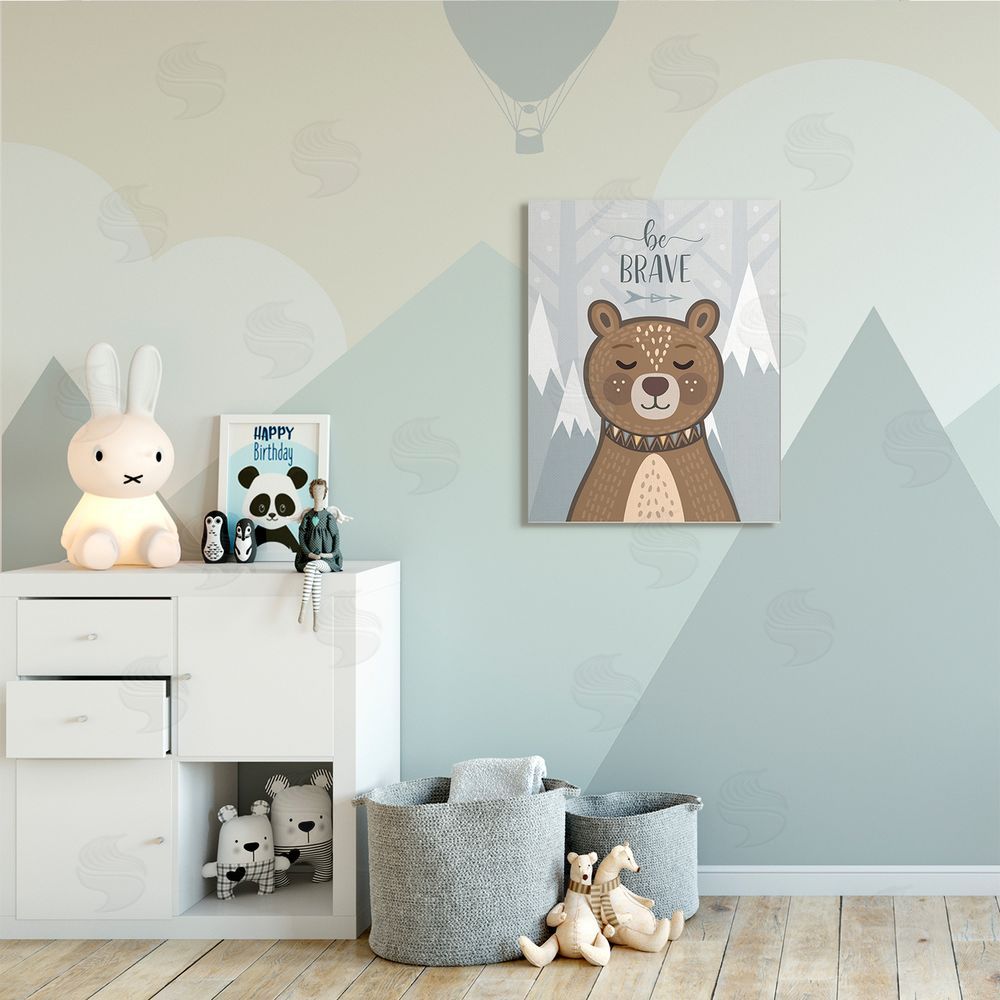 AE Design Be Brave Sentiment Soothing Mountain Bear