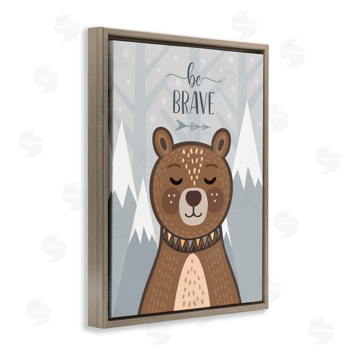 AE Design Be Brave Sentiment Soothing Mountain Bear