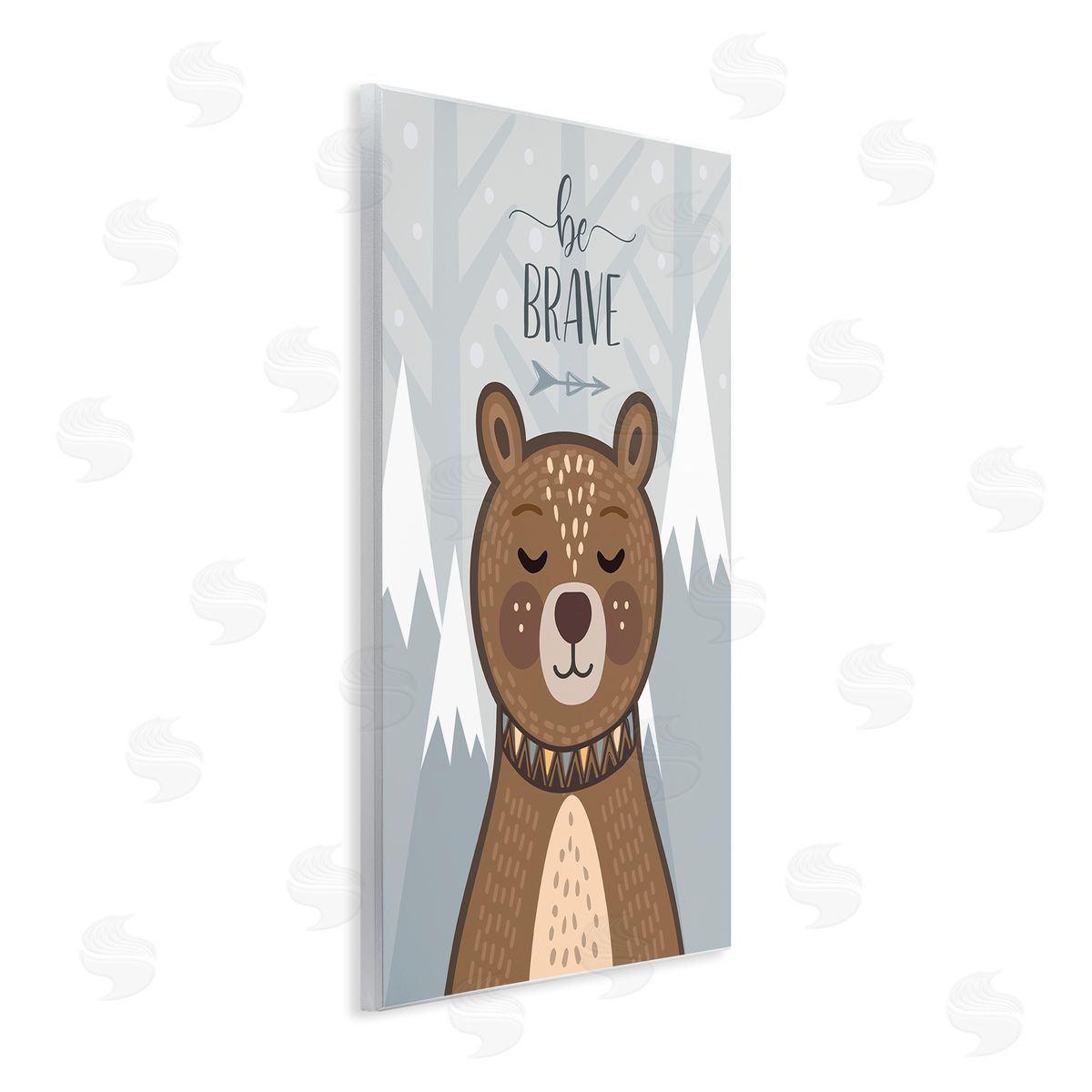 AE Design Be Brave Sentiment Soothing Mountain Bear
