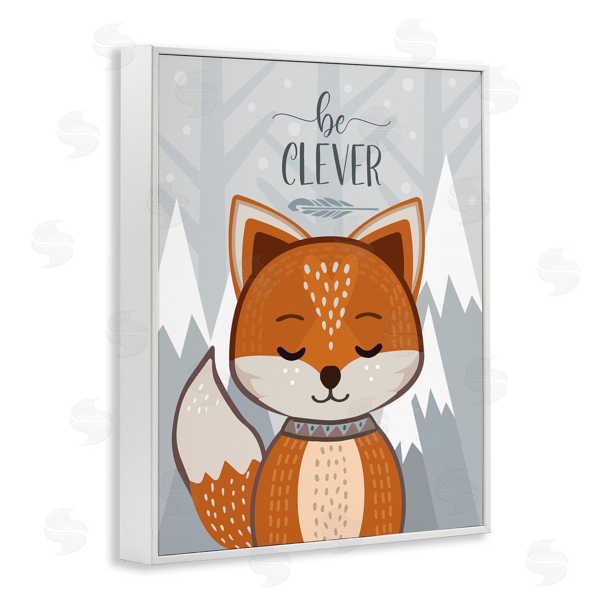 AE Design Be Clever Phrase Cute Fox Mountain Forest