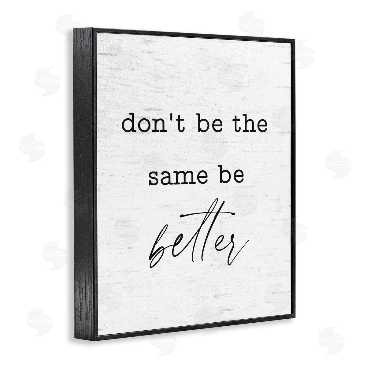 Lettered and Lined Don't Be The Same Be Better Phrase Typewriter Text