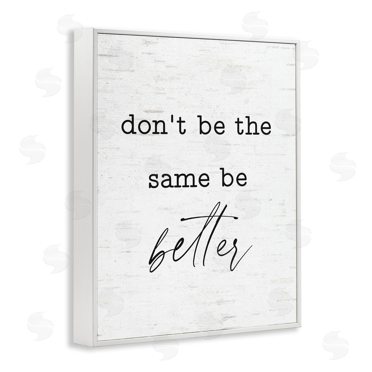 Lettered and Lined Don't Be The Same Be Better Phrase Typewriter Text