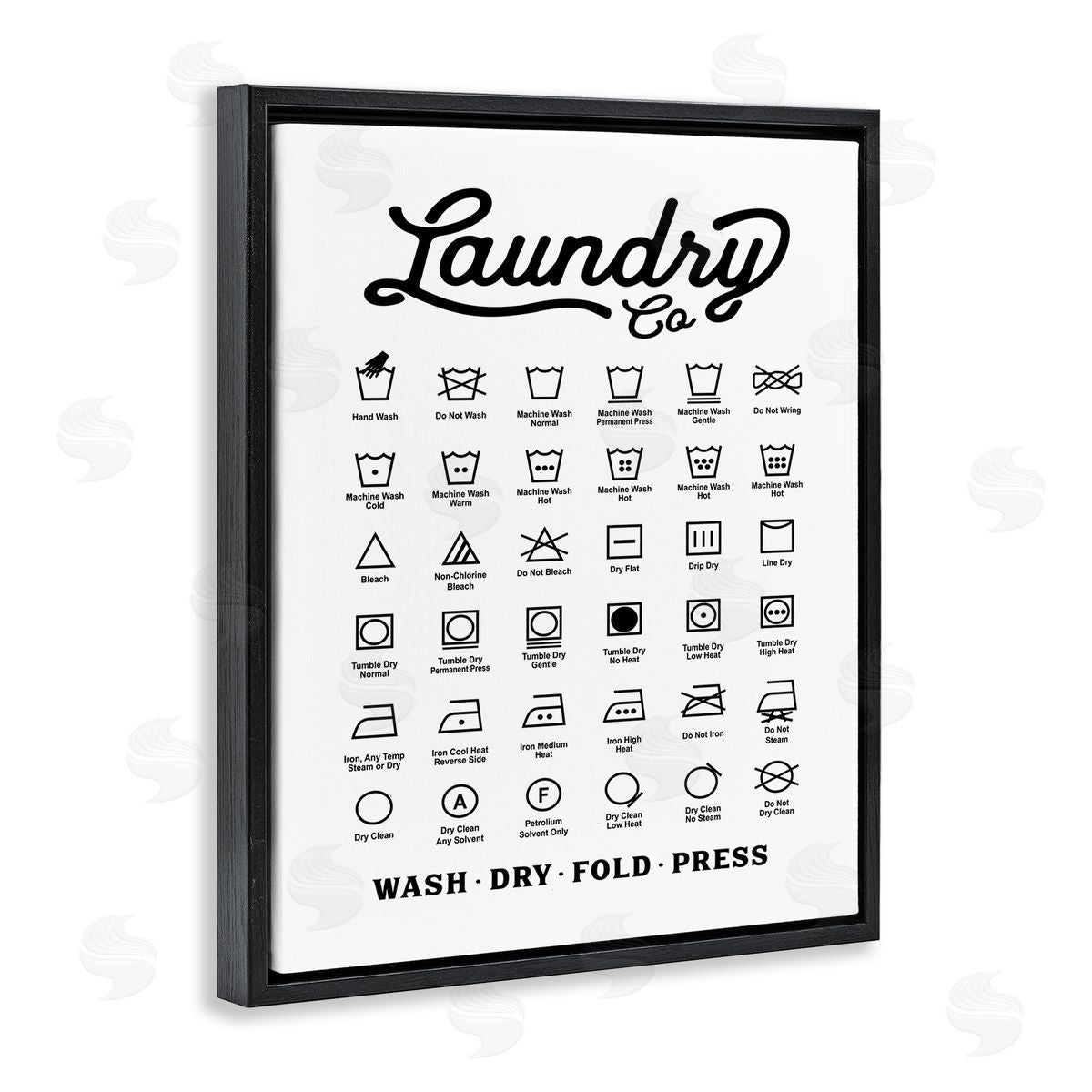 Lettered and Lined Vintage Laundry Co Washing Chart Helpful Guide