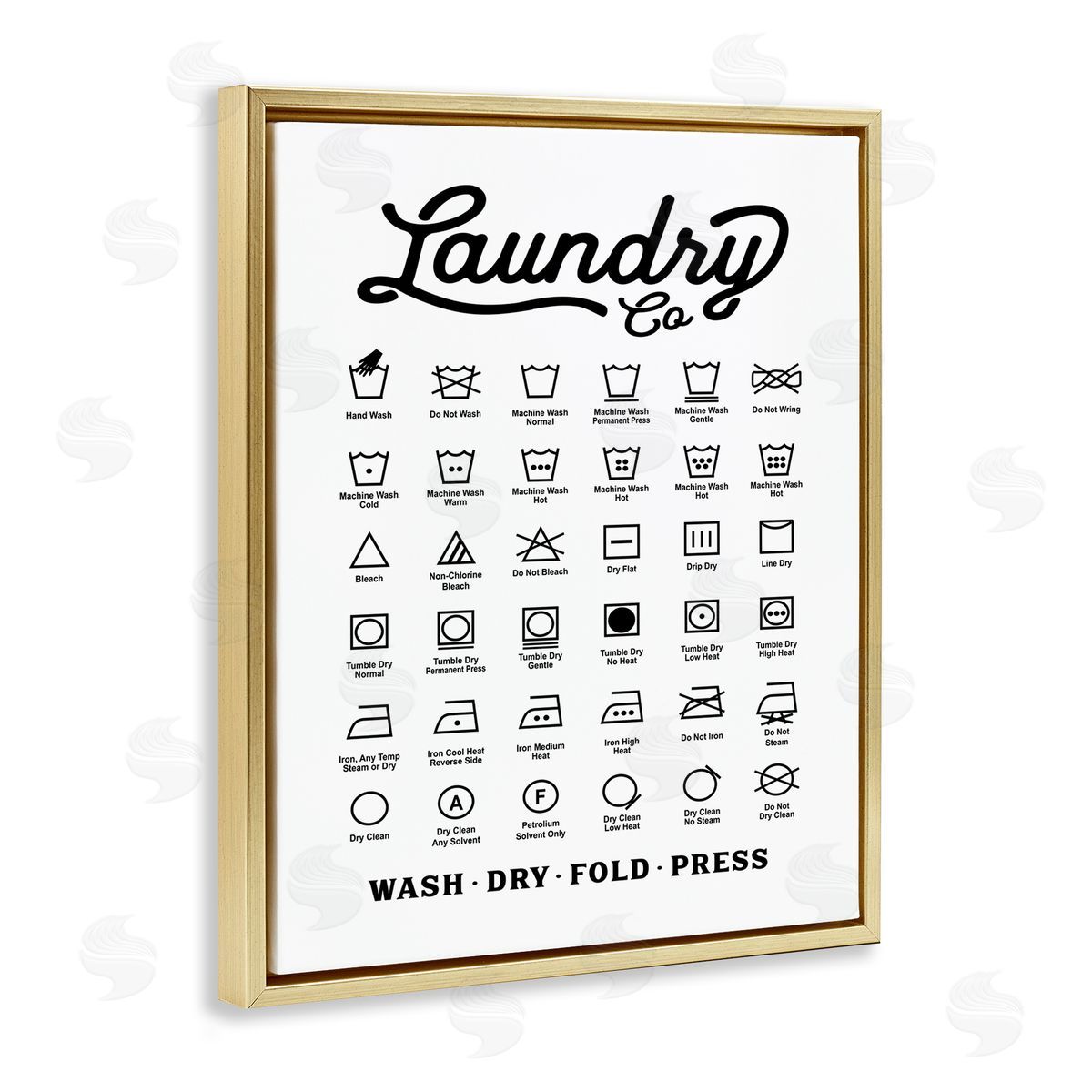 Lettered and Lined Vintage Laundry Co Washing Chart Helpful Guide