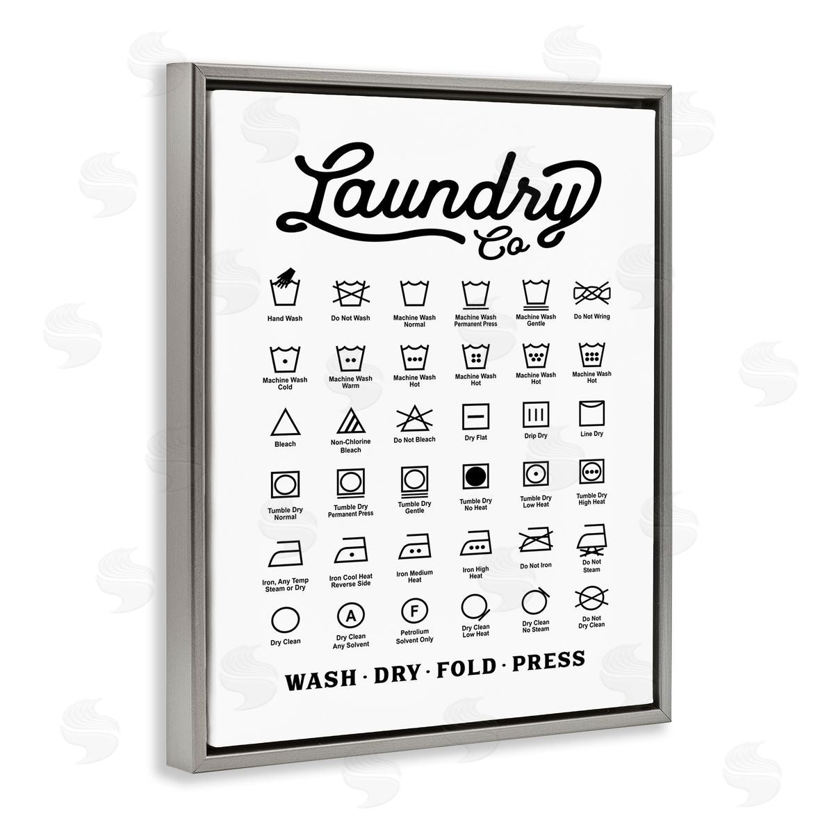 Lettered and Lined Vintage Laundry Co Washing Chart Helpful Guide
