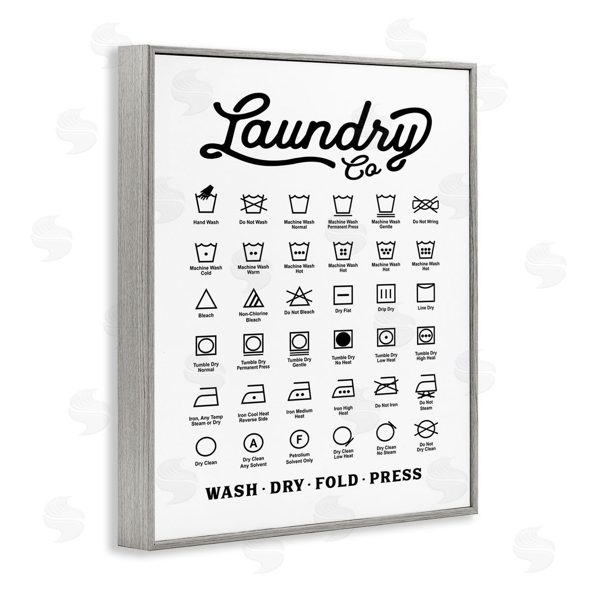 Lettered and Lined Vintage Laundry Co Washing Chart Helpful Guide