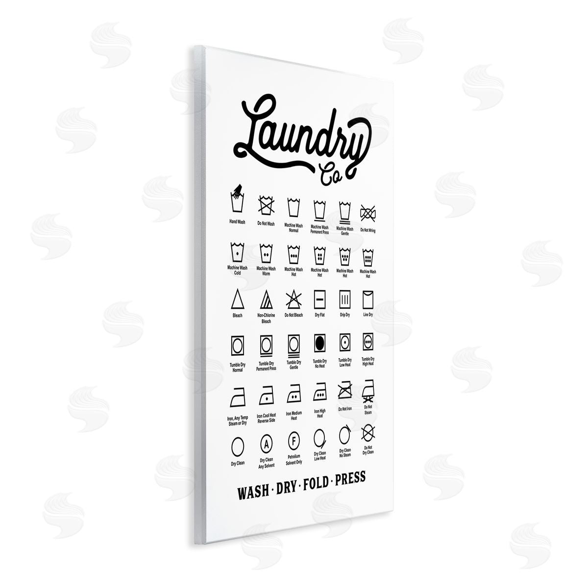 Lettered and Lined Vintage Laundry Co Washing Chart Helpful Guide