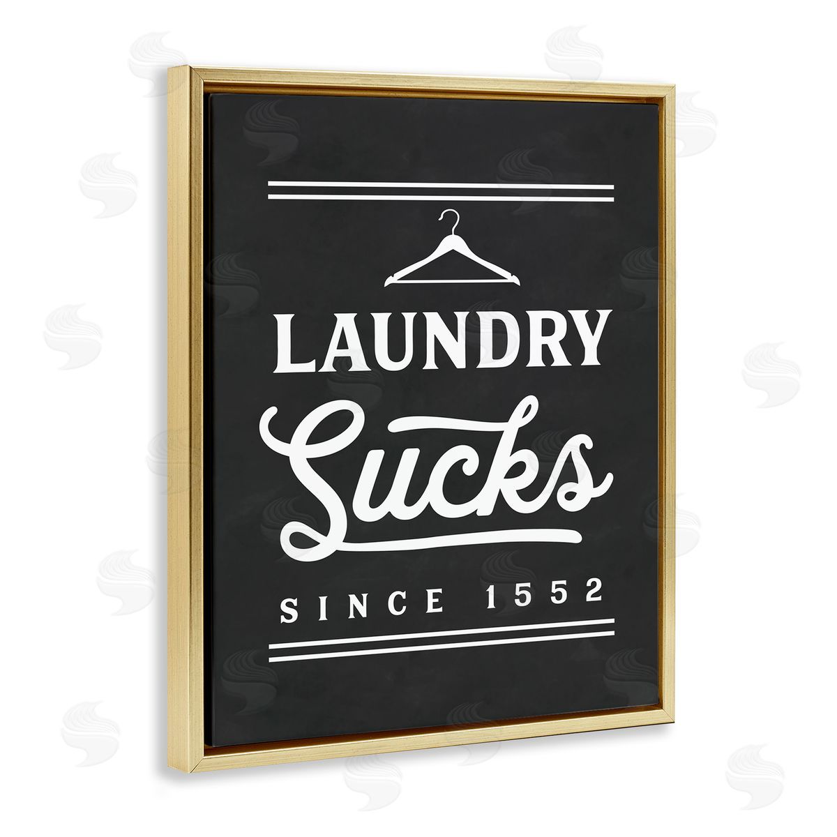 Lettered and Lined Laundry Sucks Phrase Bathroom Clothesline Hanger