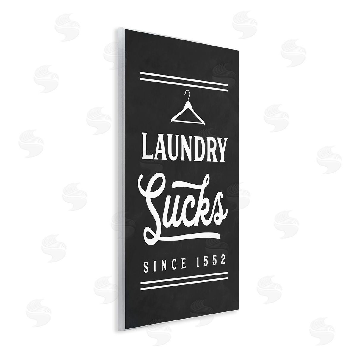 Lettered and Lined Laundry Sucks Phrase Bathroom Clothesline Hanger