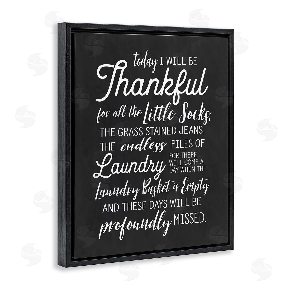 Lettered and Lined Today Will Be Thankful Phrase Family Laundry Housework