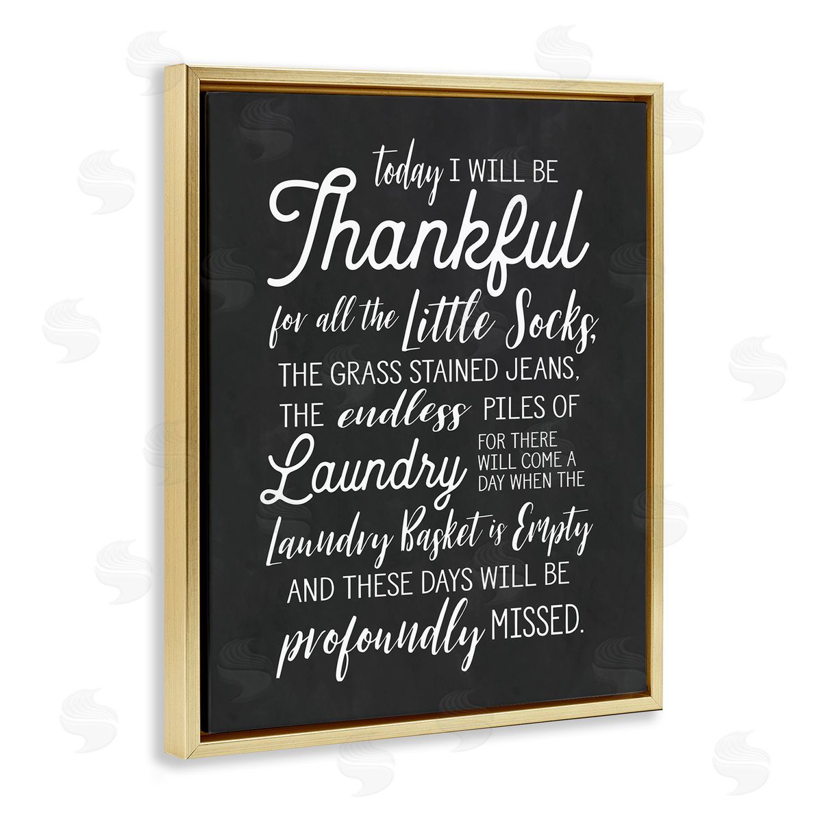 Lettered and Lined Today Will Be Thankful Phrase Family Laundry Housework
