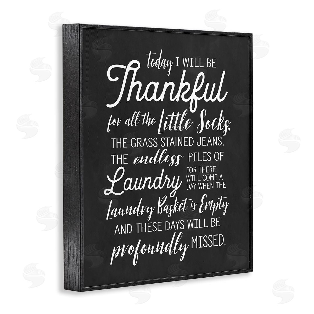 Lettered and Lined Today Will Be Thankful Phrase Family Laundry Housework