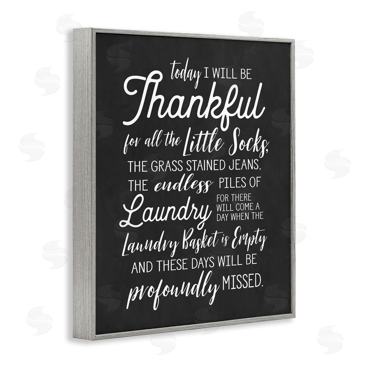 Lettered and Lined Today Will Be Thankful Phrase Family Laundry Housework