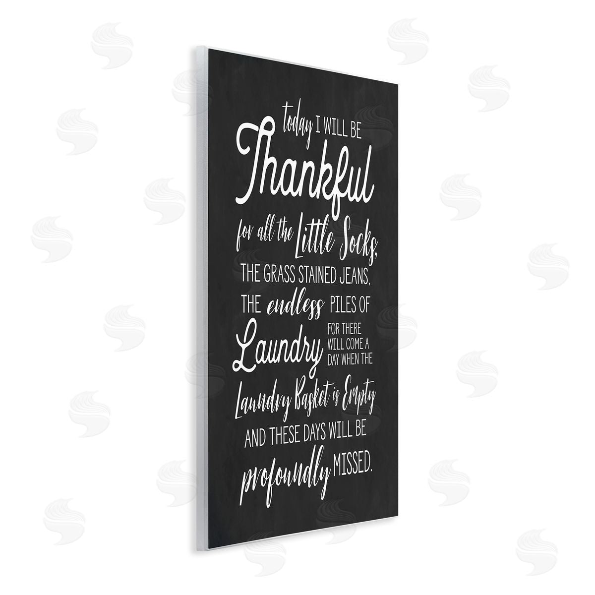 Lettered and Lined Today Will Be Thankful Phrase Family Laundry Housework