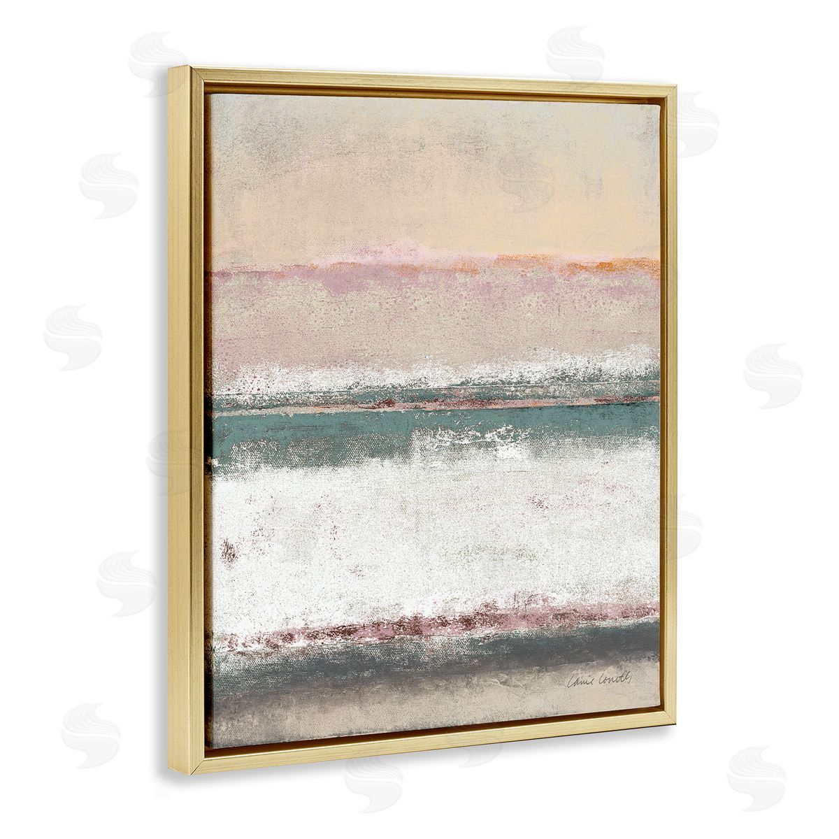 Lanie Loreth Abstract Earth Tone Layers Beige White Blue