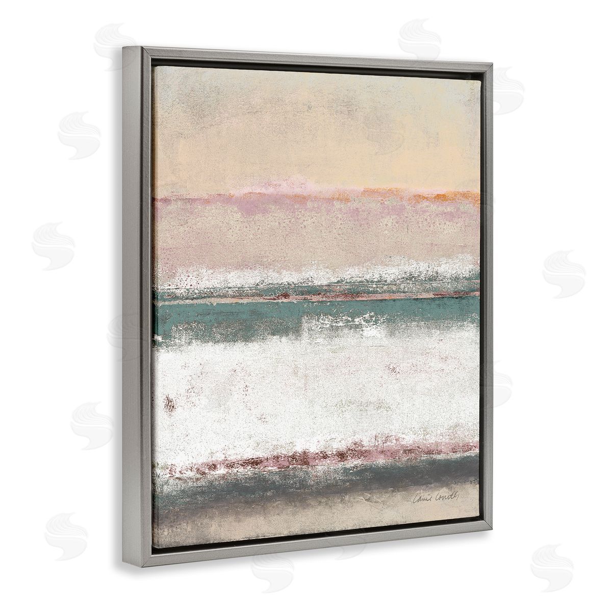 Lanie Loreth Abstract Earth Tone Layers Beige White Blue