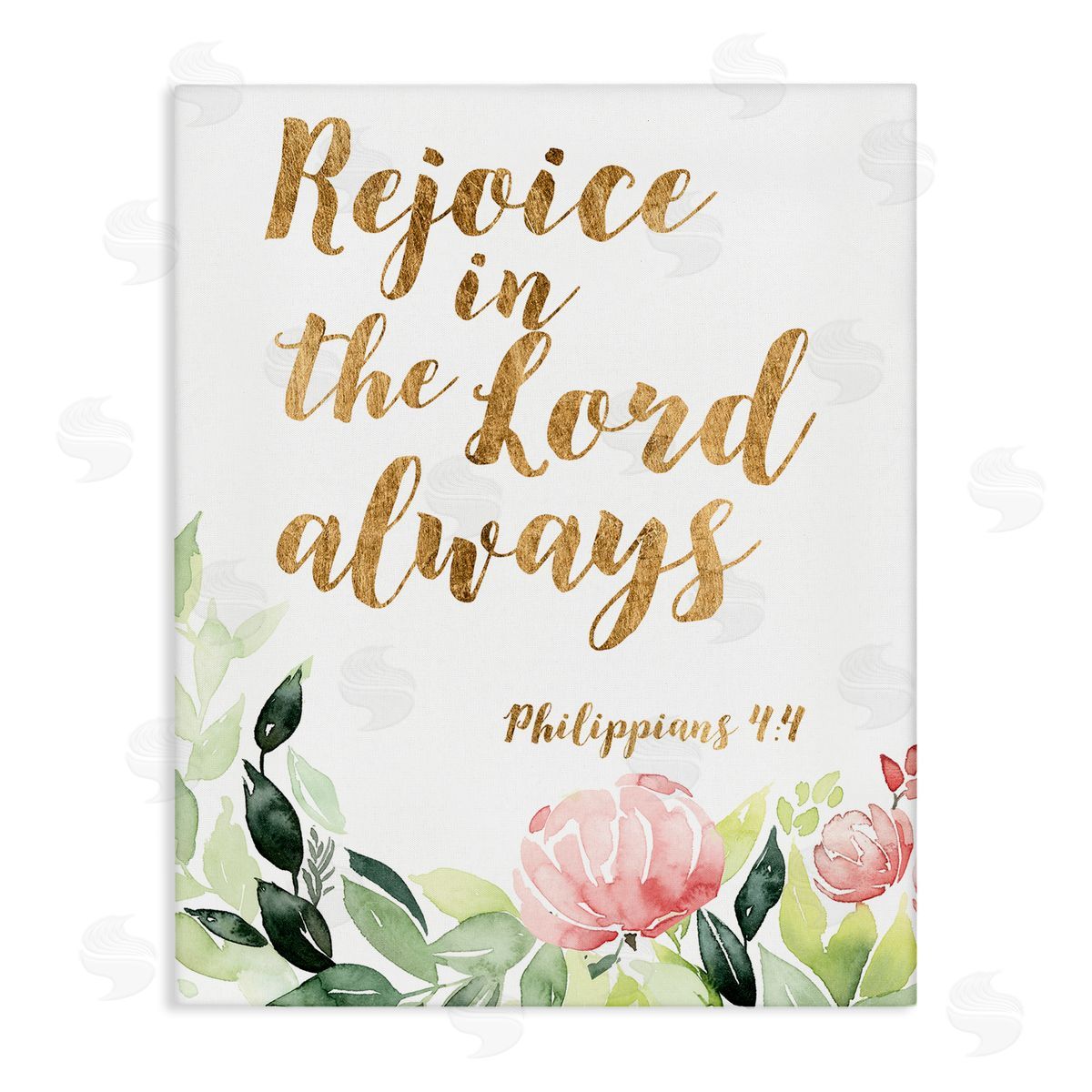 Studio W Rejoice In The Lord Spiritual Quote Philippians 4:4 Soft Florals