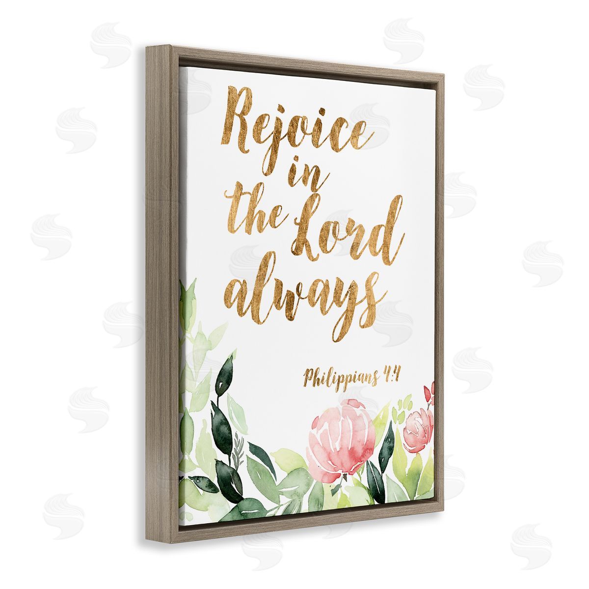 Studio W Rejoice In The Lord Spiritual Quote Philippians 4:4 Soft Florals