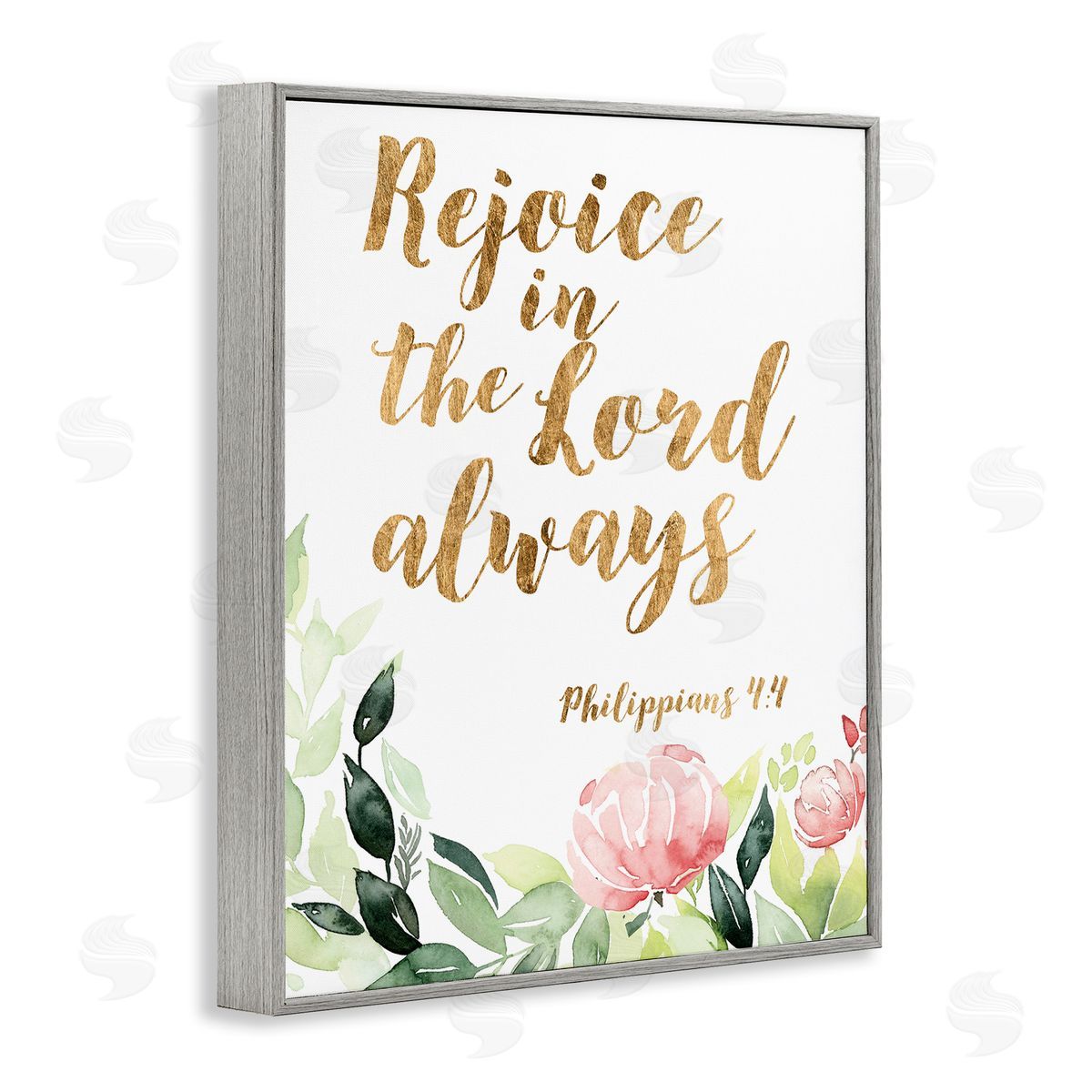 Studio W Rejoice In The Lord Spiritual Quote Philippians 4:4 Soft Florals