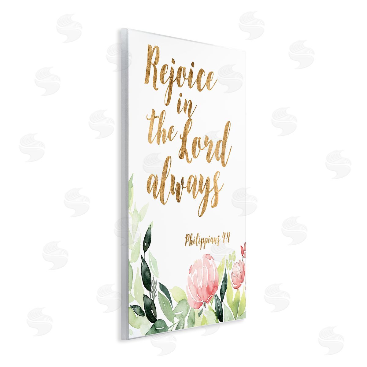 Studio W Rejoice In The Lord Spiritual Quote Philippians 4:4 Soft Florals
