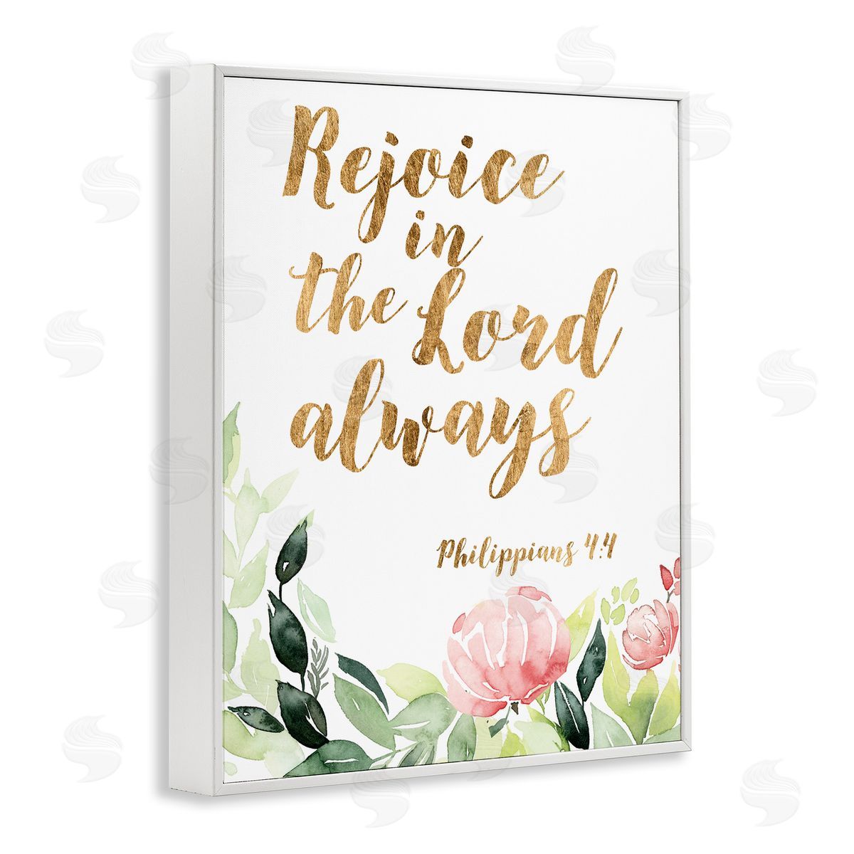 Studio W Rejoice In The Lord Spiritual Quote Philippians 4:4 Soft Florals