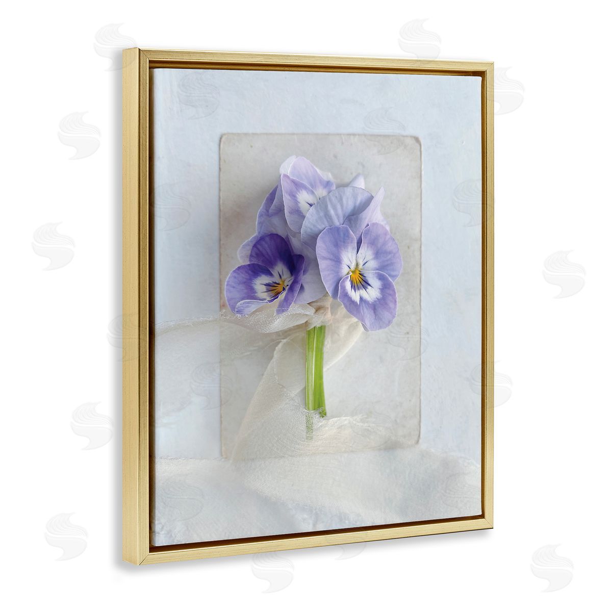 Sarah Gardner Violets Wrapped in Sheer Soft Country Floral