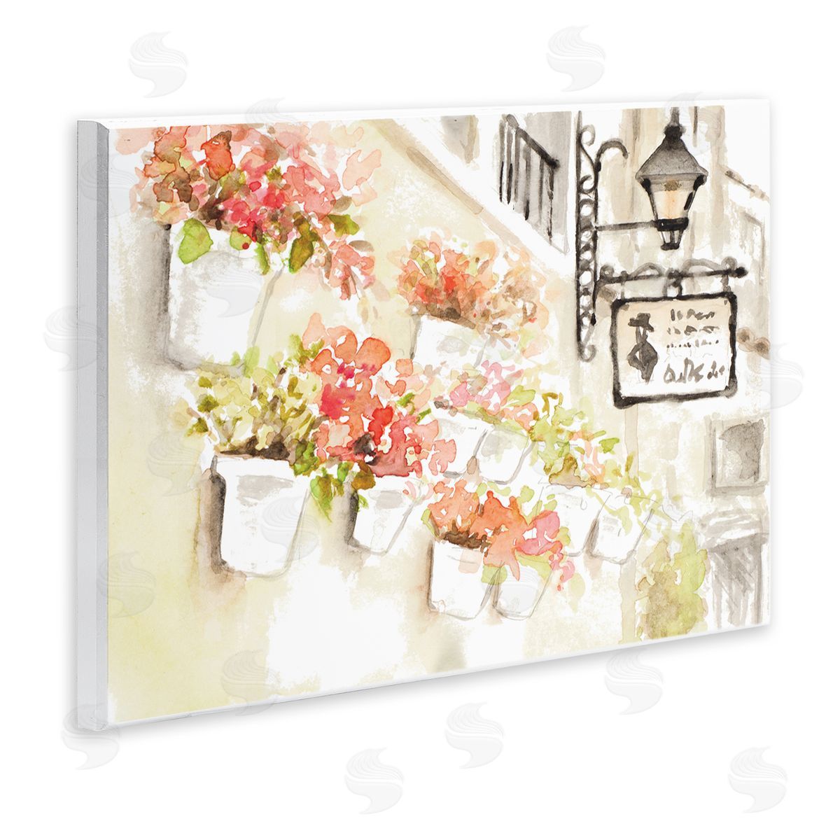 Lanie Loreth Impressionistic Potted Flowers Soft Parisian City Street