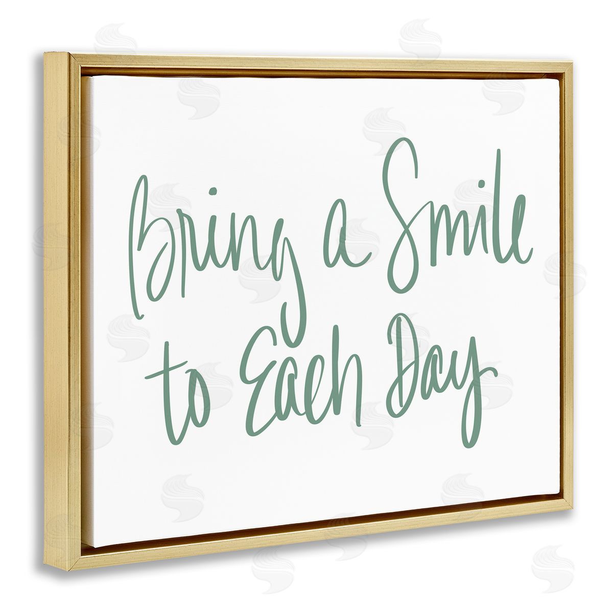 SD Graphics Studio Bring A Smile Each Day Phrase Green Cursive