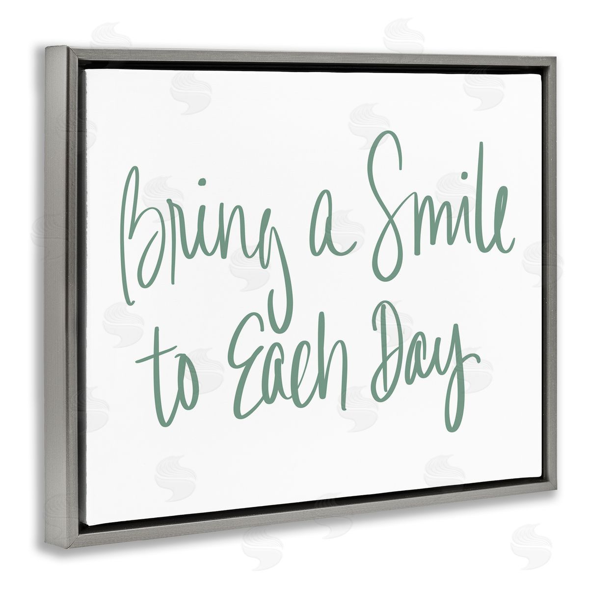 SD Graphics Studio Bring A Smile Each Day Phrase Green Cursive