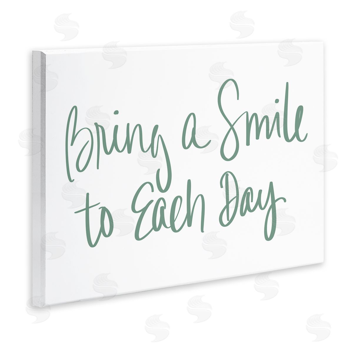SD Graphics Studio Bring A Smile Each Day Phrase Green Cursive