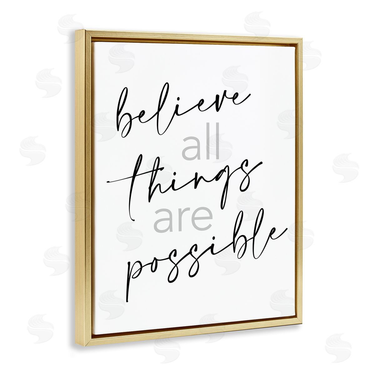 SD Graphics Studio Believe All Things Possible Inspirational Quote Elegant Typography