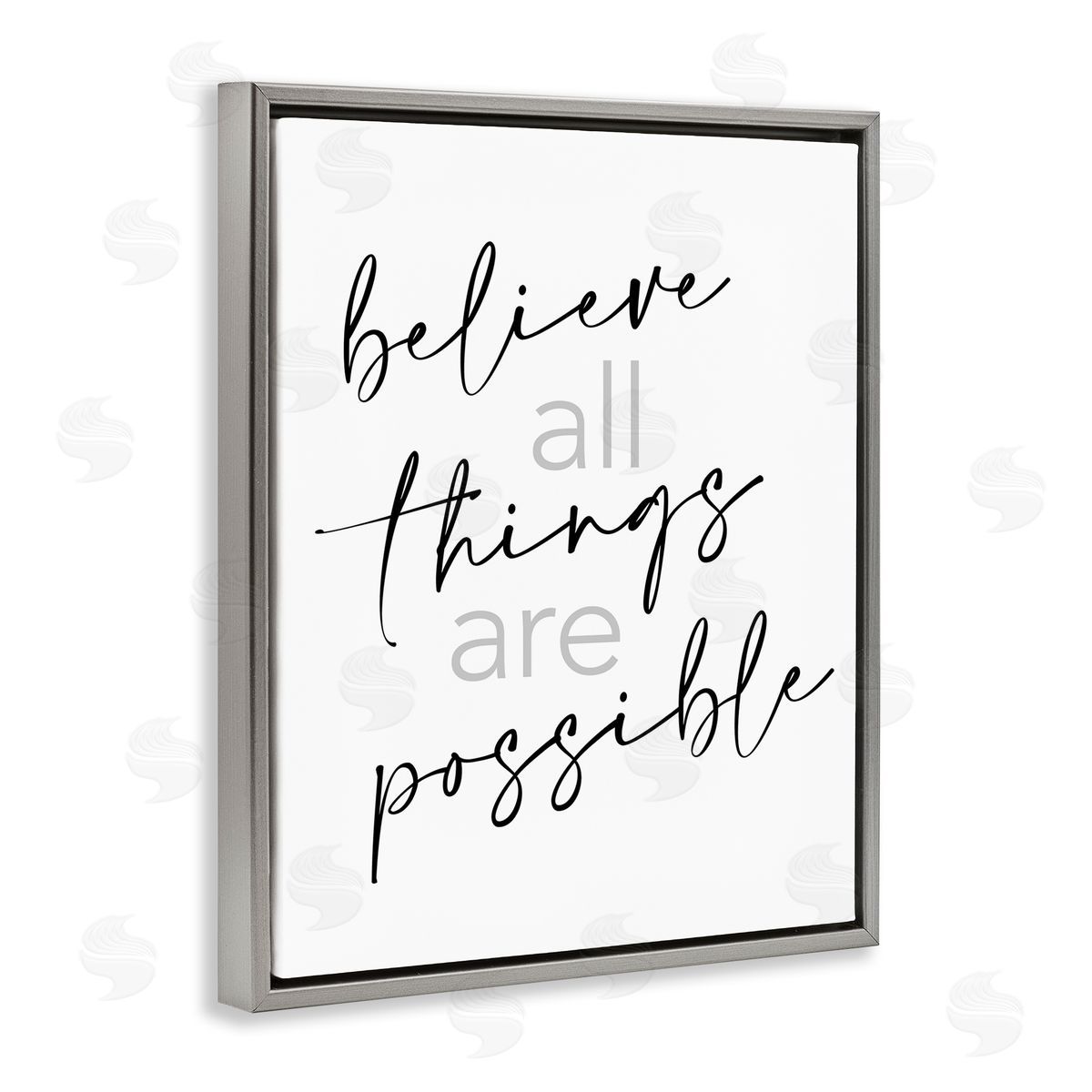 SD Graphics Studio Believe All Things Possible Inspirational Quote Elegant Typography