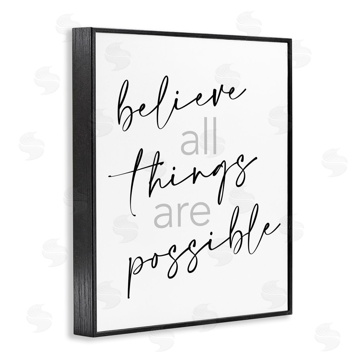 SD Graphics Studio Believe All Things Possible Inspirational Quote Elegant Typography