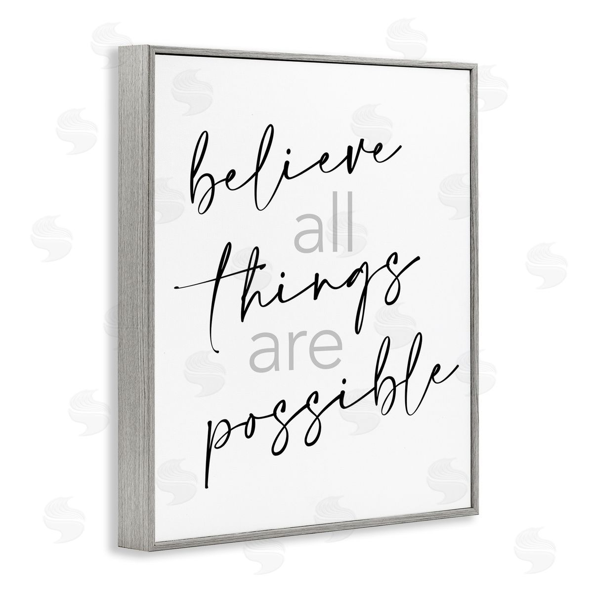 SD Graphics Studio Believe All Things Possible Inspirational Quote Elegant Typography