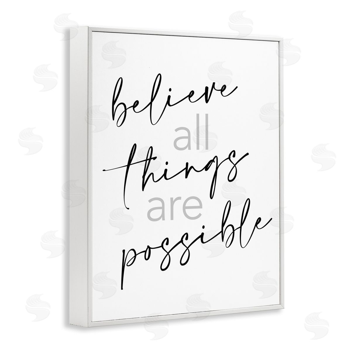 SD Graphics Studio Believe All Things Possible Inspirational Quote Elegant Typography