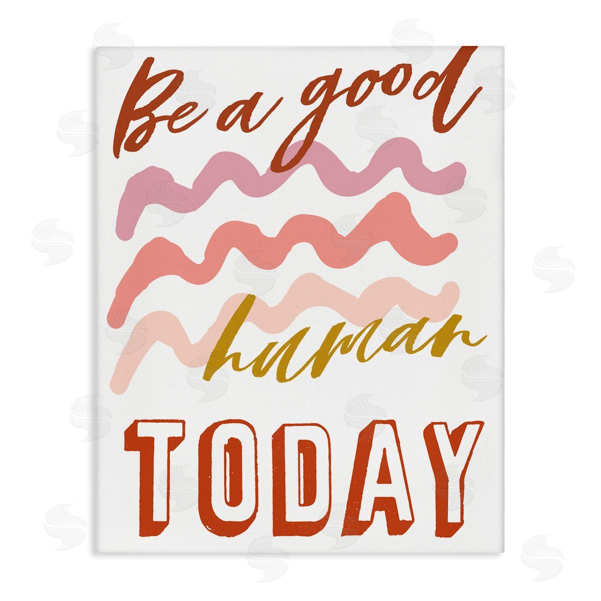 Elizabeth Medley Be A Good Human Phrase Pink Wave Pattern