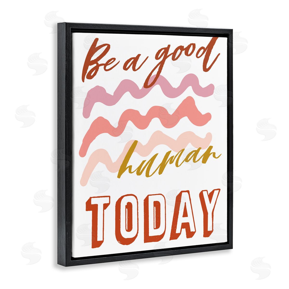 Elizabeth Medley Be A Good Human Phrase Pink Wave Pattern