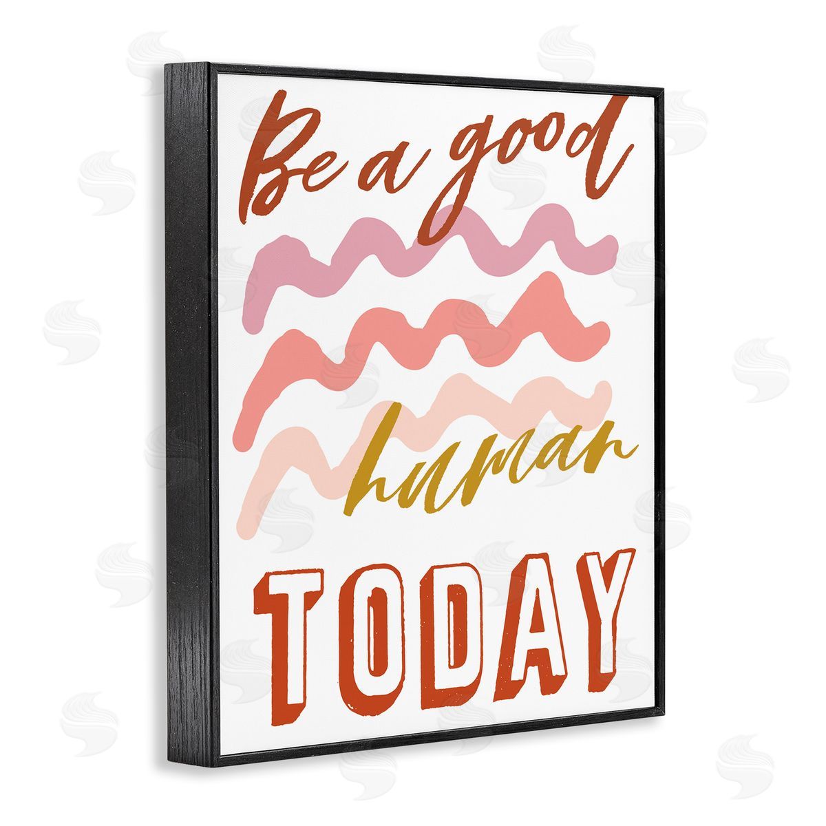 Elizabeth Medley Be A Good Human Phrase Pink Wave Pattern