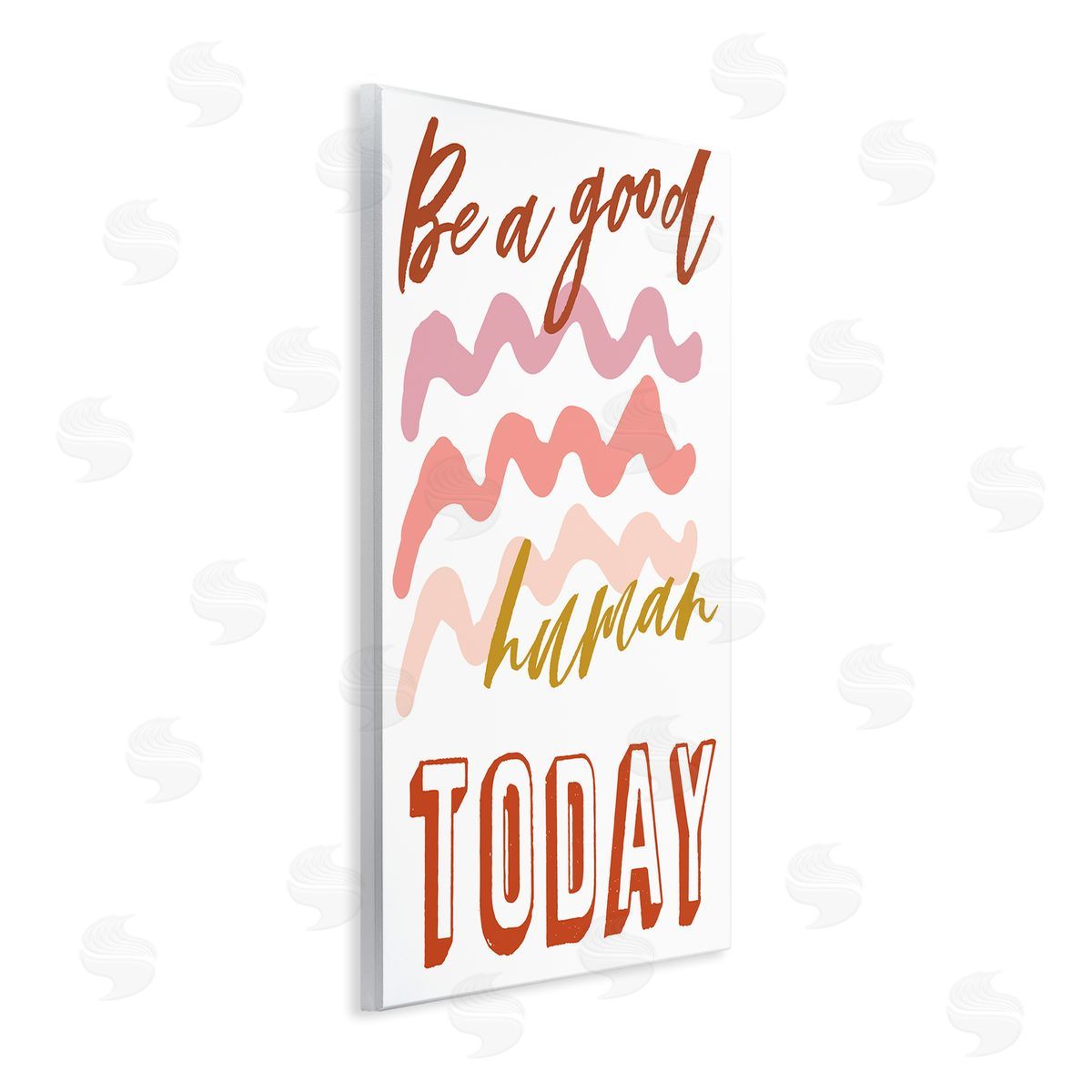 Elizabeth Medley Be A Good Human Phrase Pink Wave Pattern