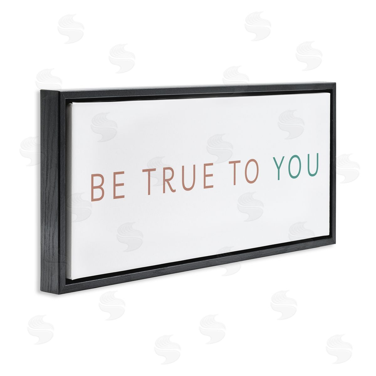 SD Graphics Studio Be True To You Inspirational Quote Turquoise Brown